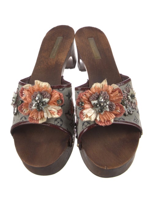 Louis Vuitton Monogram Mini Lin Pattern Canvas Slides