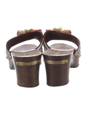 Louis Vuitton Monogram Mini Lin Pattern Canvas Slides