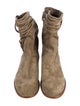 Louis Vuitton Suede Moto Boots