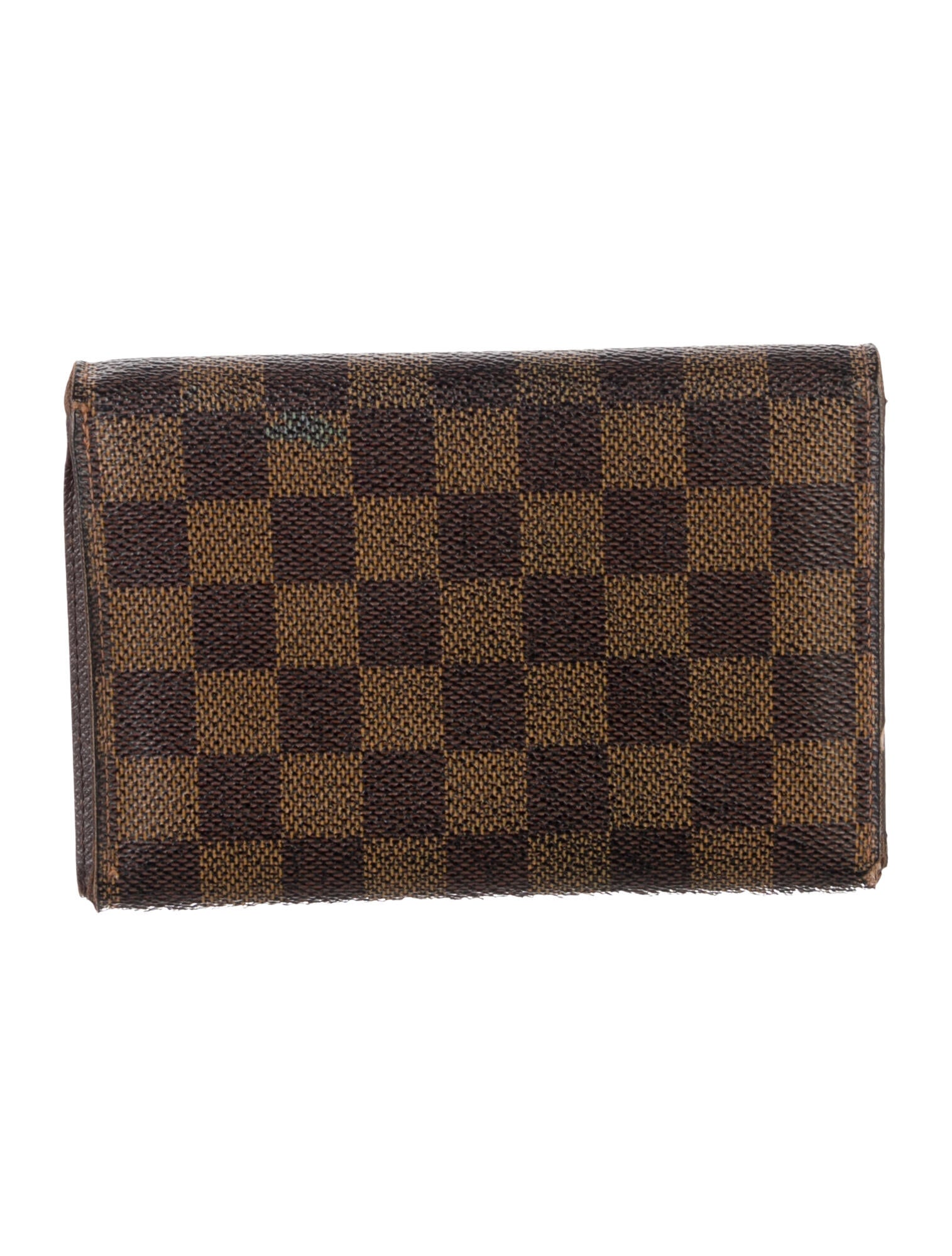 Louis Vuitton Damier Ebene Pattern Coated Canvas Porte-Trésor Étui Papier Wallet