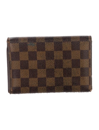 Louis Vuitton Damier Ebene Pattern Coated Canvas Porte-Trésor Étui Papier Wallet