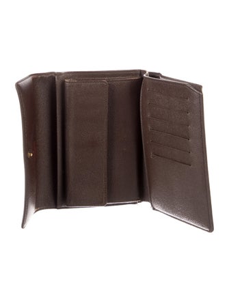 Louis Vuitton Damier Ebene Pattern Coated Canvas Porte-Trésor Étui Papier Wallet