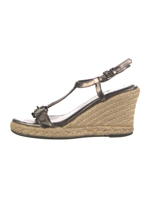 Burberry Nova Check Pattern Leather Espadrilles