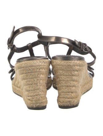 Burberry Nova Check Pattern Leather Espadrilles