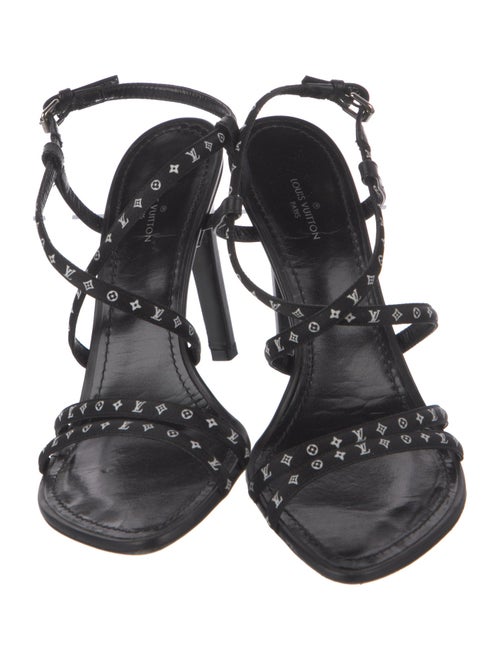 Louis Vuitton LV Monogram Satin Slingback Sandals