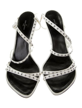 Louis Vuitton Monogram Pattern Satin Sandals