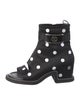 Louis Vuitton Nylon Polka Dot Print Lace-Up Boots