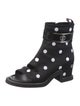 Louis Vuitton Nylon Polka Dot Print Lace-Up Boots