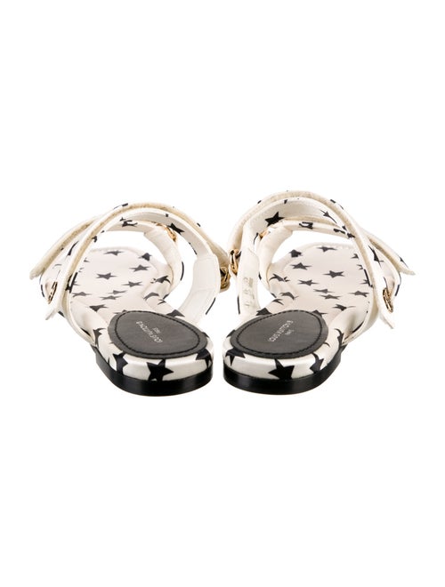 Louis Vuitton Silk Printed Slingback Sandals