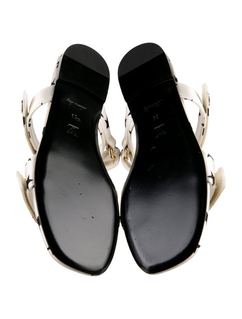 Louis Vuitton Silk Printed Slingback Sandals