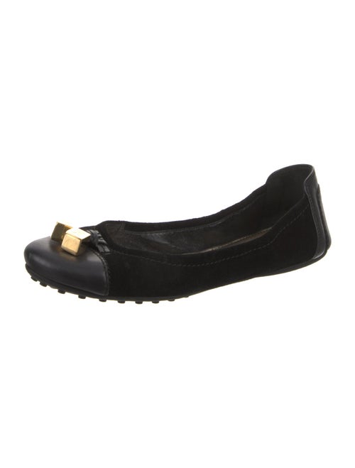 Louis Vuitton Suede Leather Trim Embellishment Ballet Flats