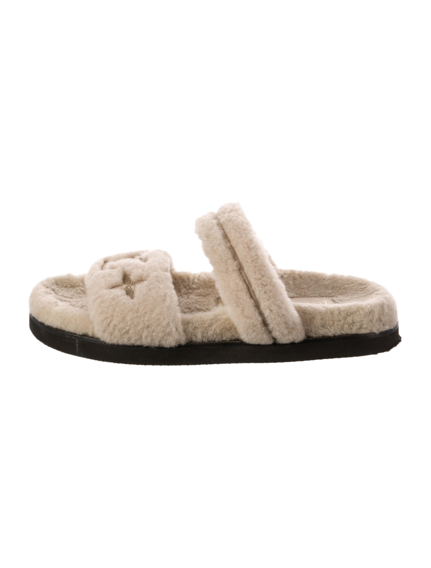 Louis Vuitton Shearling Slides