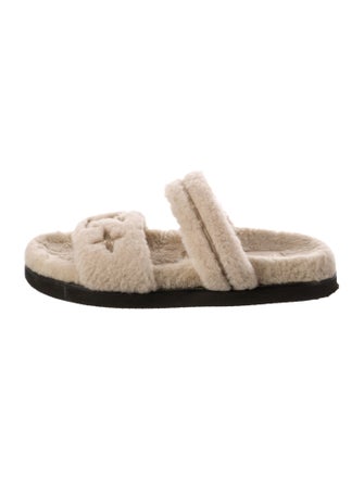Louis Vuitton Shearling Slides