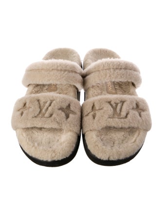 Louis Vuitton Shearling Slides