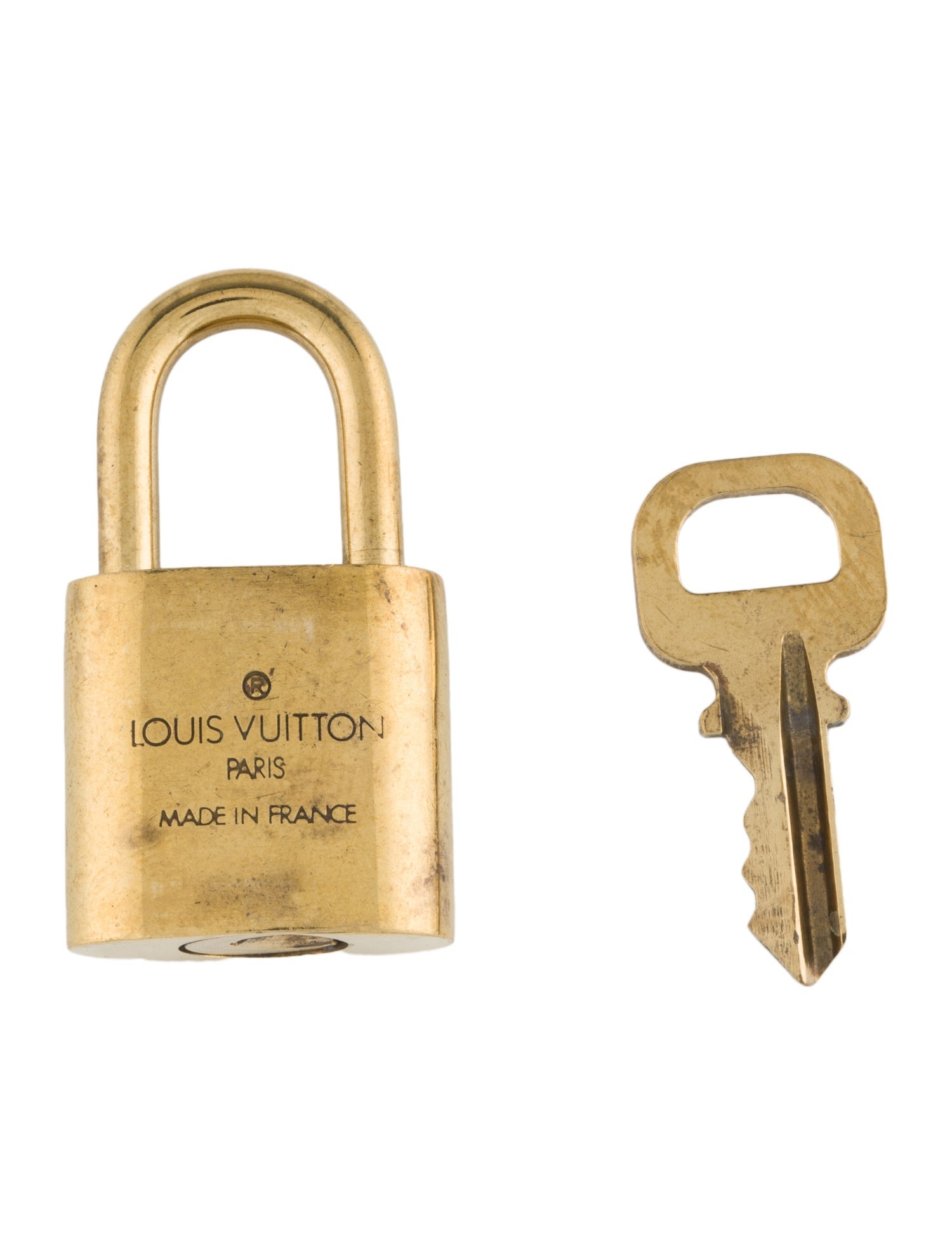 Louis Vuitton Brass Lock & Key Set