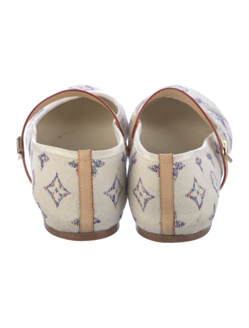 Louis Vuitton Canvas Printed Mary Jane Flats