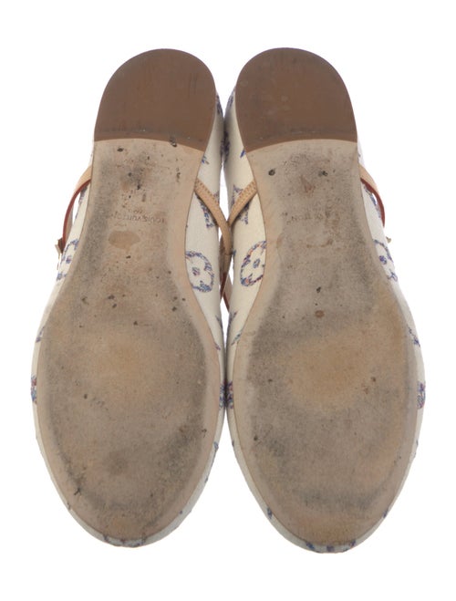Louis Vuitton Canvas Printed Mary Jane Flats