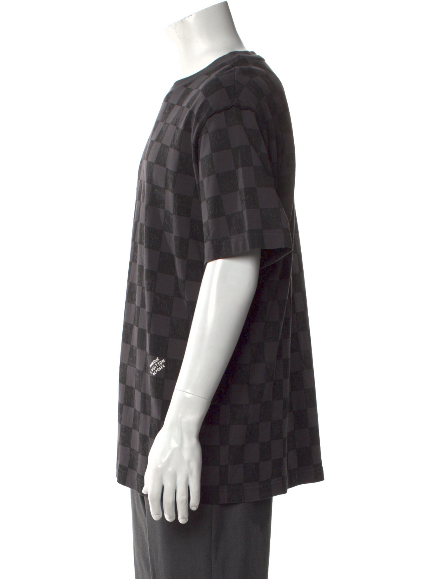 Louis Vuitton Damier Graphite Pattern Crew Neck T-Shirt