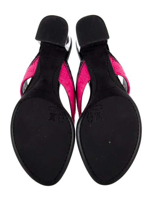 Louis Vuitton Patent Leather Striped Flip Flops