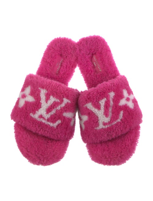 Louis Vuitton Shearling Printed Slides