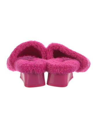 Louis Vuitton Shearling Printed Slides