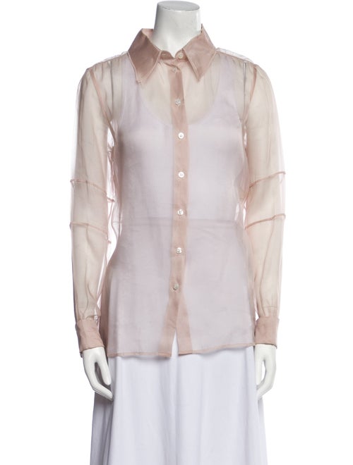 Louis Vuitton Sheer Button Up Top
