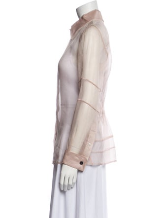 Louis Vuitton Sheer Button Up Top