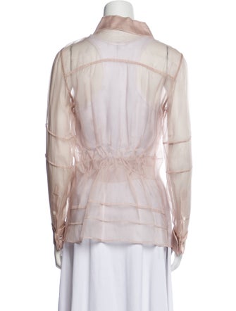 Louis Vuitton Sheer Button Up Top