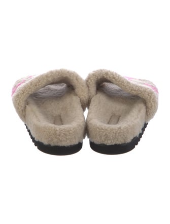 Louis Vuitton Shearling Printed Slides