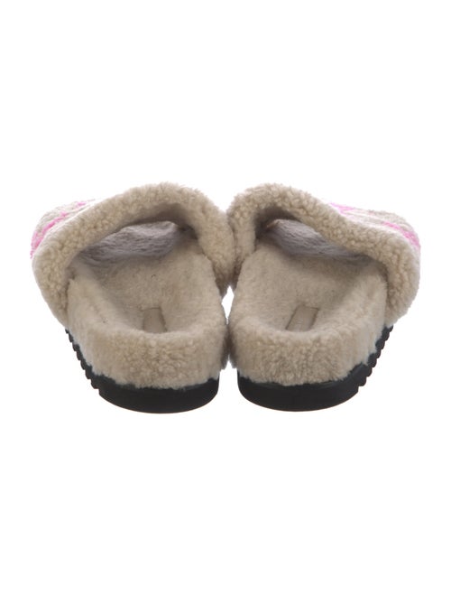 Louis Vuitton Shearling Printed Slides