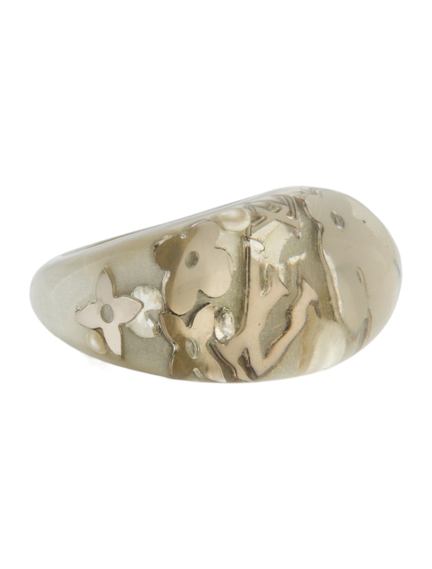 Louis Vuitton Resin & Crystal Inclusion Ring