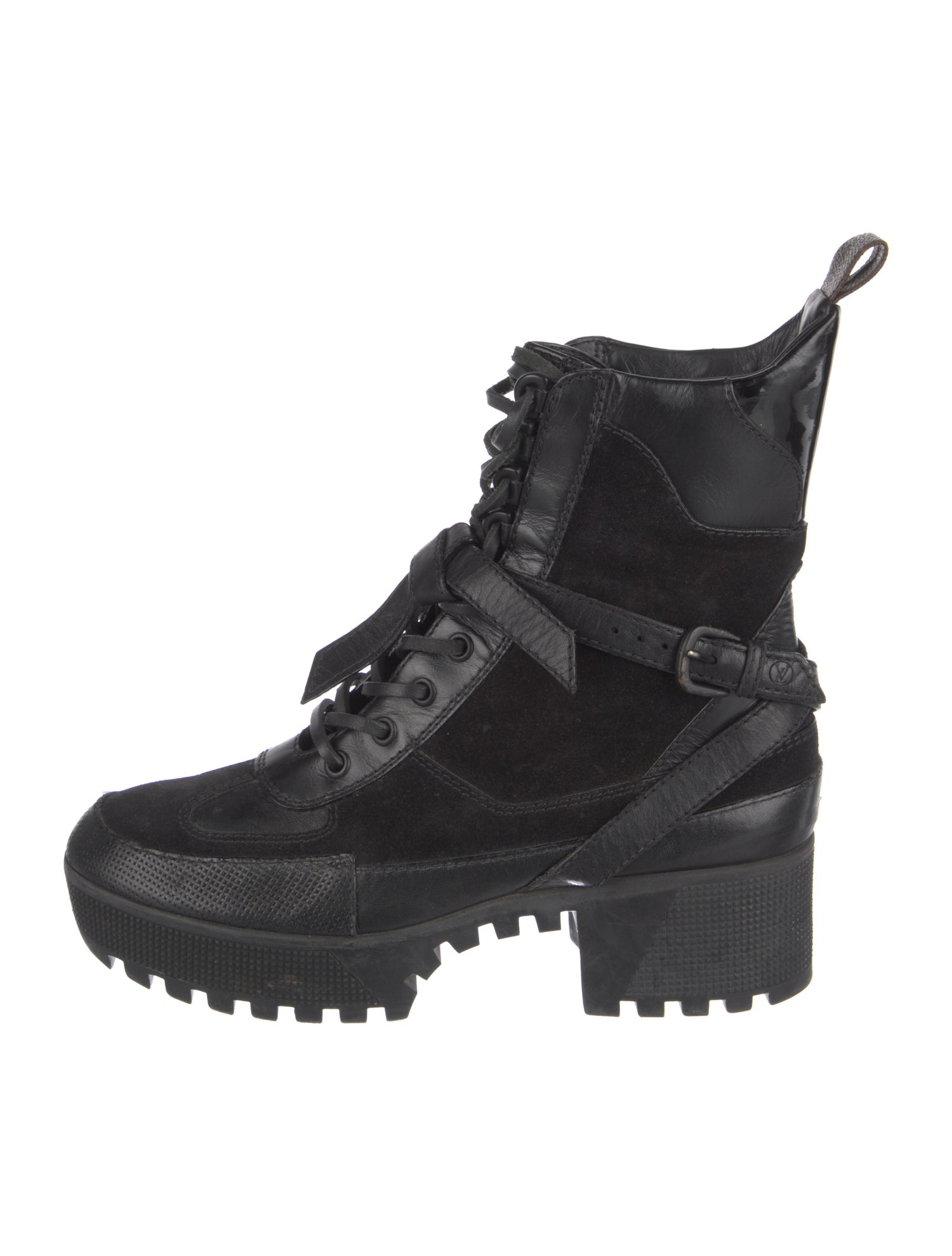 Louis Vuitton LV Monogram Suede Combat Boots