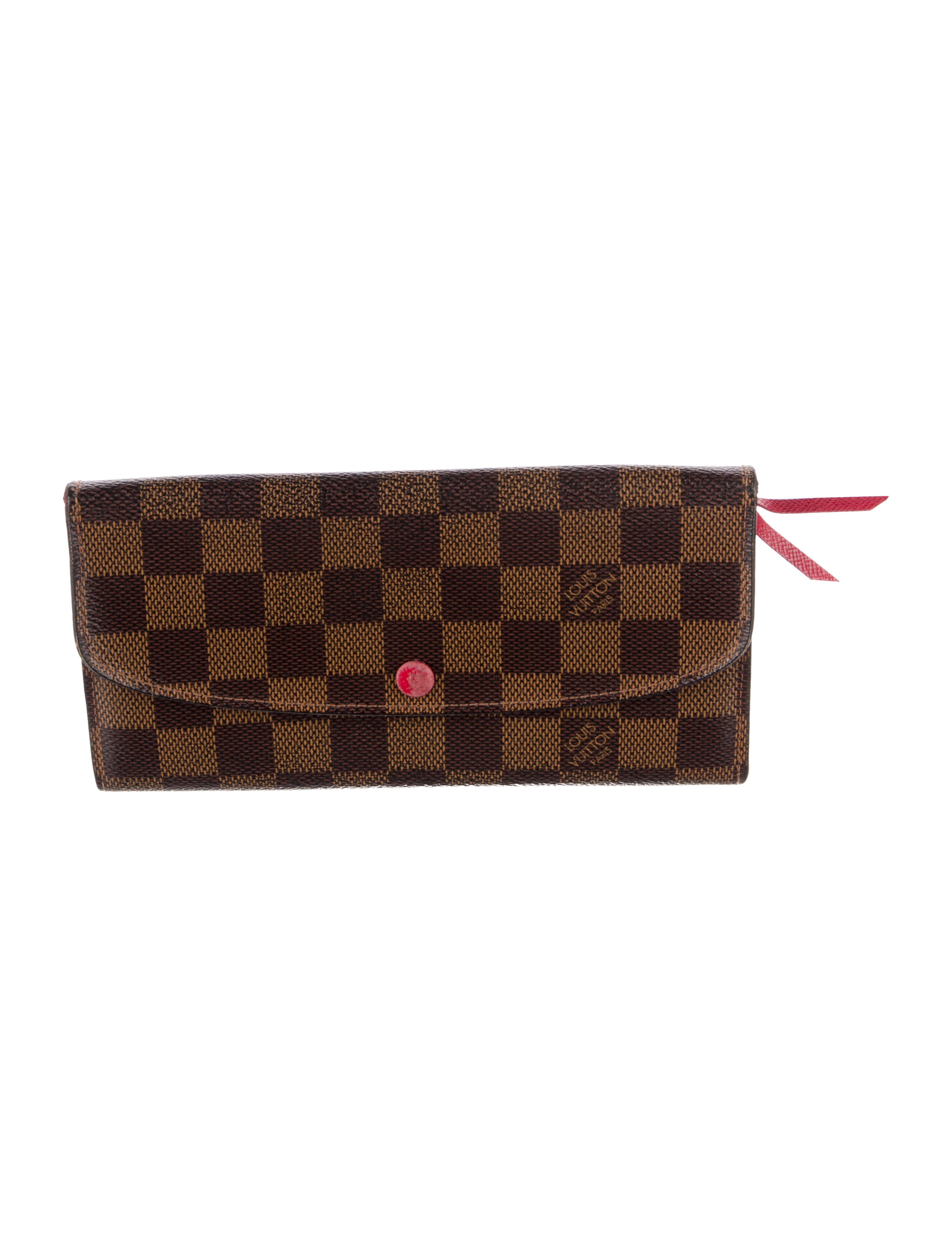 Louis Vuitton 2014 Damier Ebene Pattern Emilie Wallet