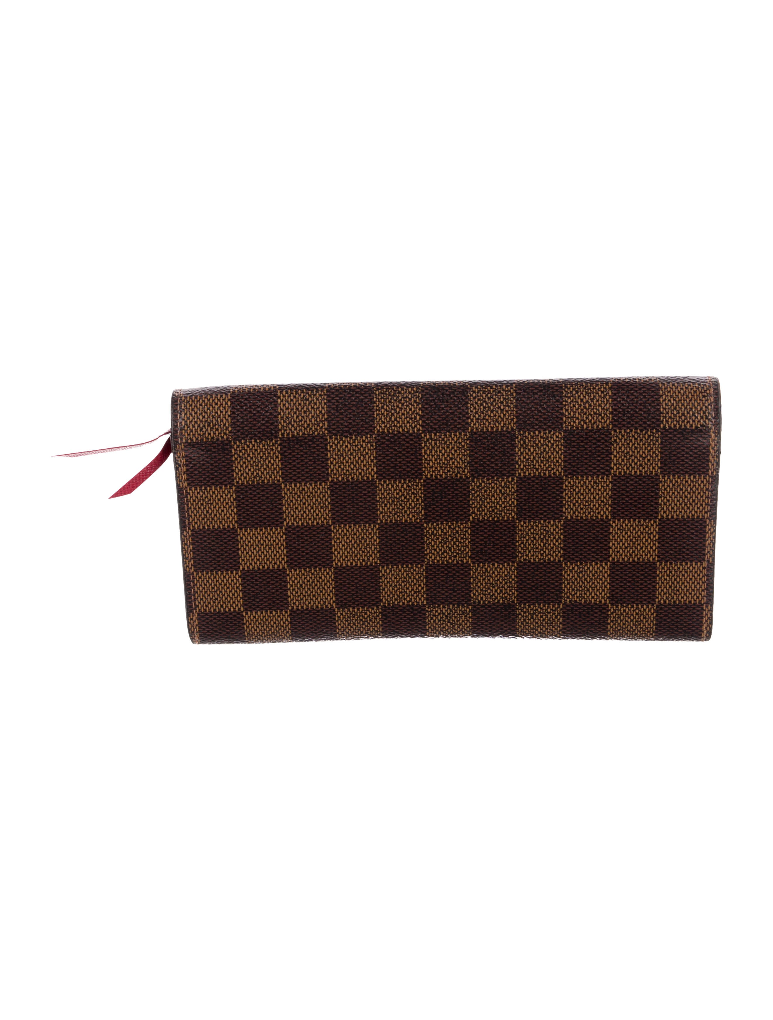 Louis Vuitton 2014 Damier Ebene Pattern Emilie Wallet