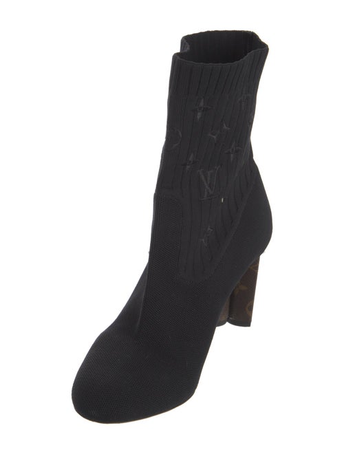 Louis Vuitton LV Monogram Embroidered Accent Sock Boots