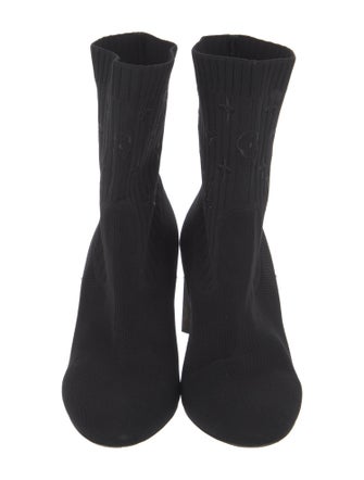 Louis Vuitton LV Monogram Embroidered Accent Sock Boots