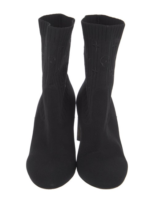 Louis Vuitton LV Monogram Embroidered Accent Sock Boots