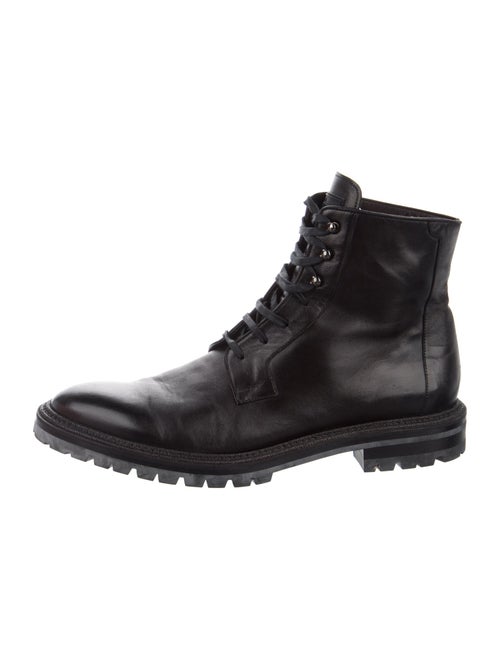 Louis Vuitton Monogram Idylle Pattern Leather Combat Boots