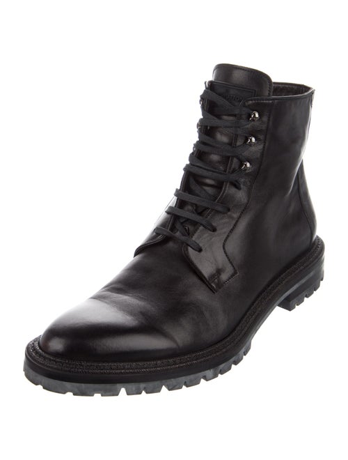 Louis Vuitton Monogram Idylle Pattern Leather Combat Boots