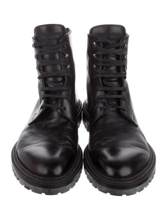 Louis Vuitton Monogram Idylle Pattern Leather Combat Boots