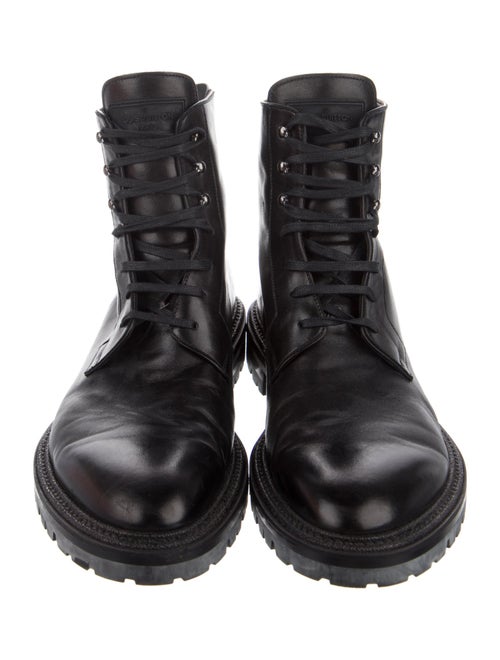 Louis Vuitton Monogram Idylle Pattern Leather Combat Boots