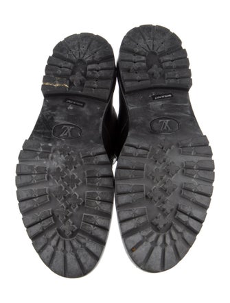 Louis Vuitton Monogram Idylle Pattern Leather Combat Boots