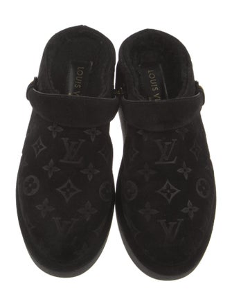 Louis Vuitton LV Monogram Suede Mules