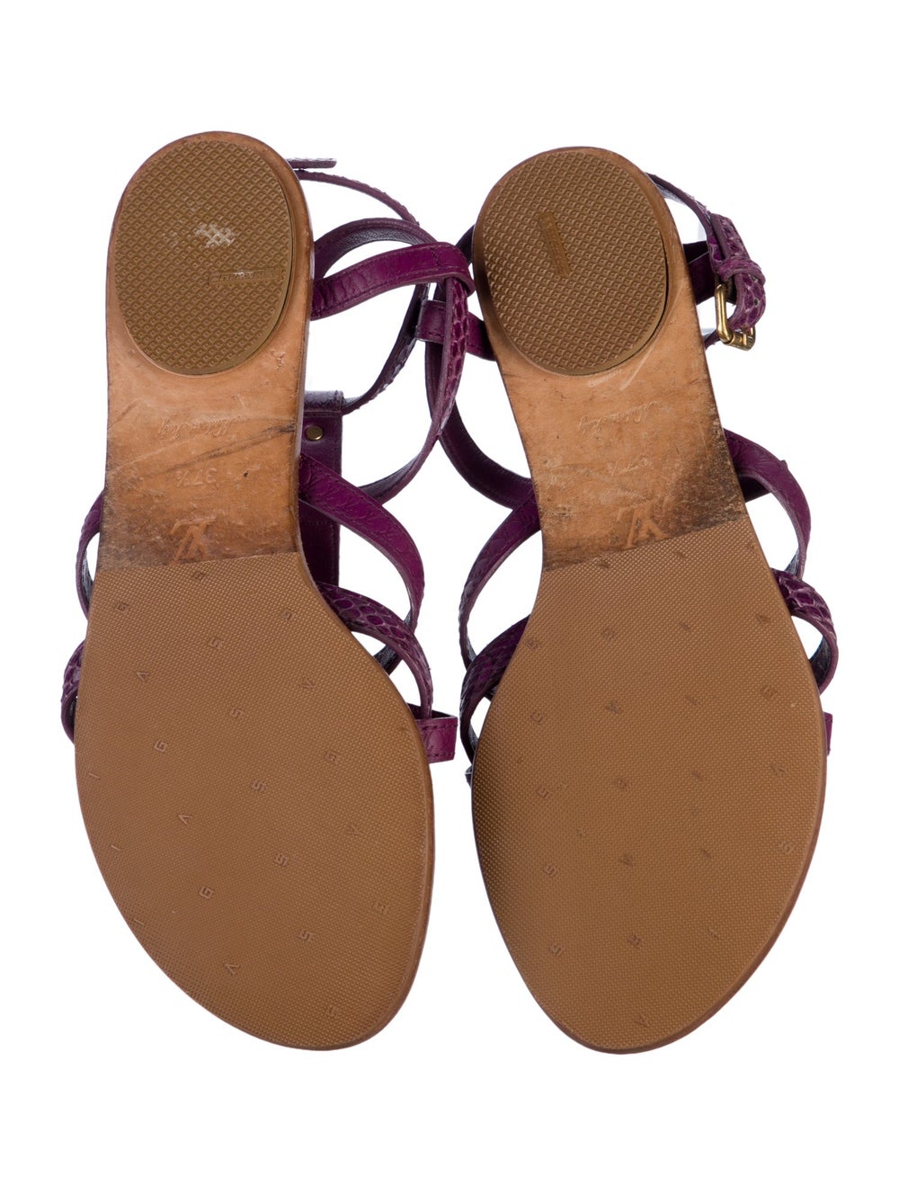 Louis Vuitton Python Gladiator Sandals Purple Mul… - image 5