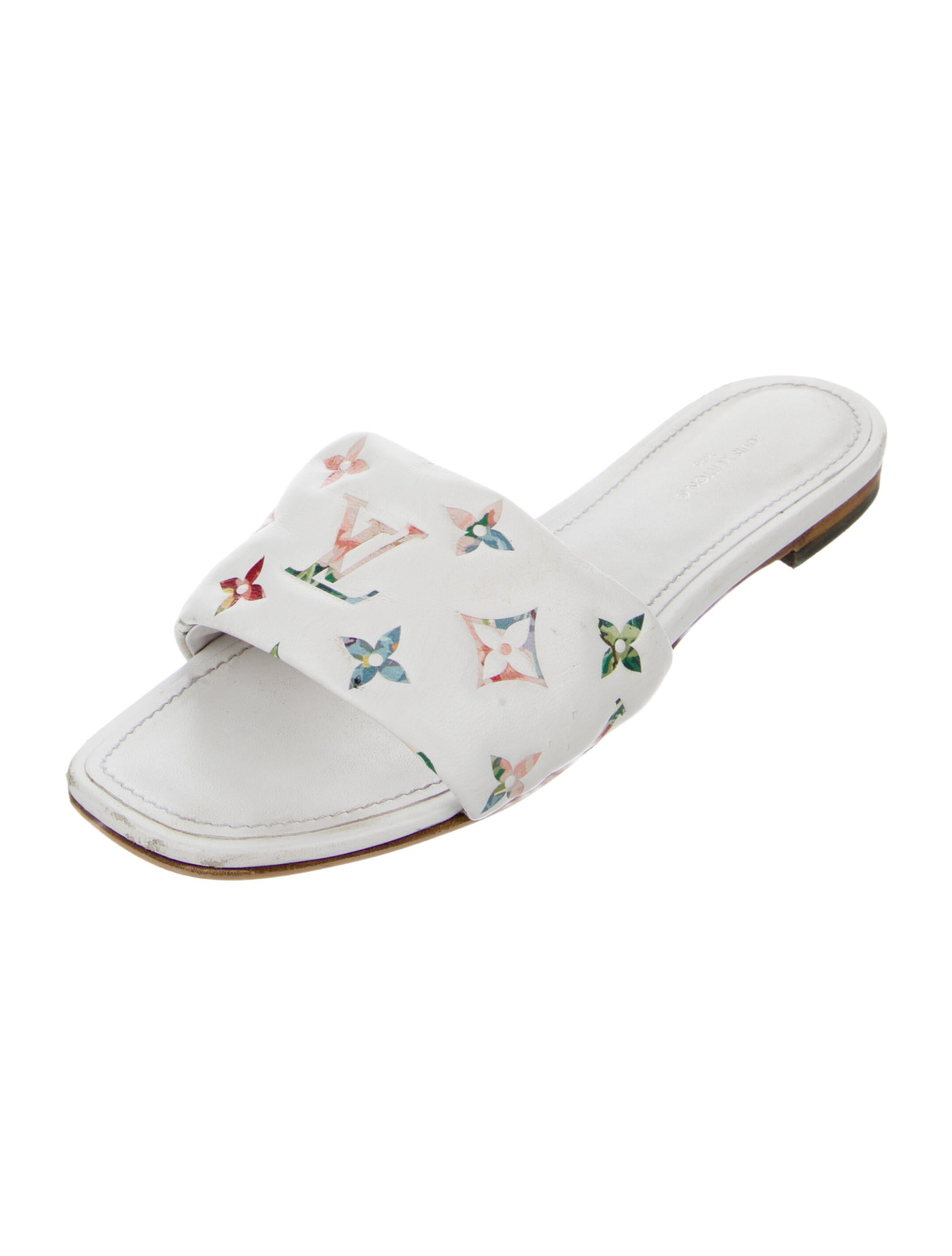 Louis Vuitton LV Monogram Leather Slides