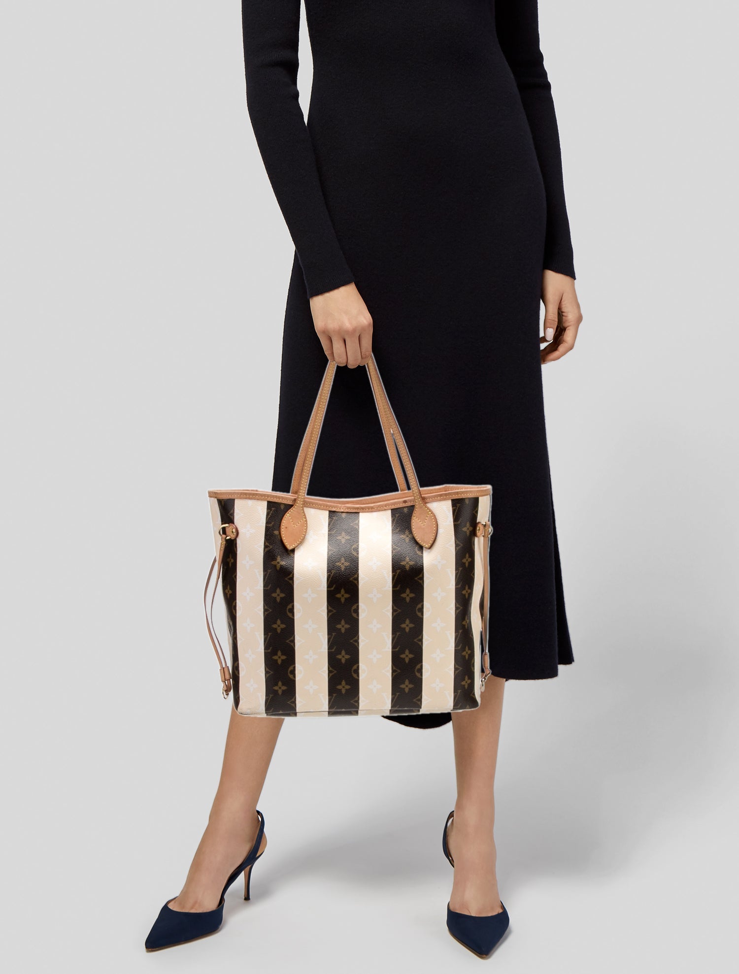 Louis Vuitton LV Monogram Rayures Neverfull MM