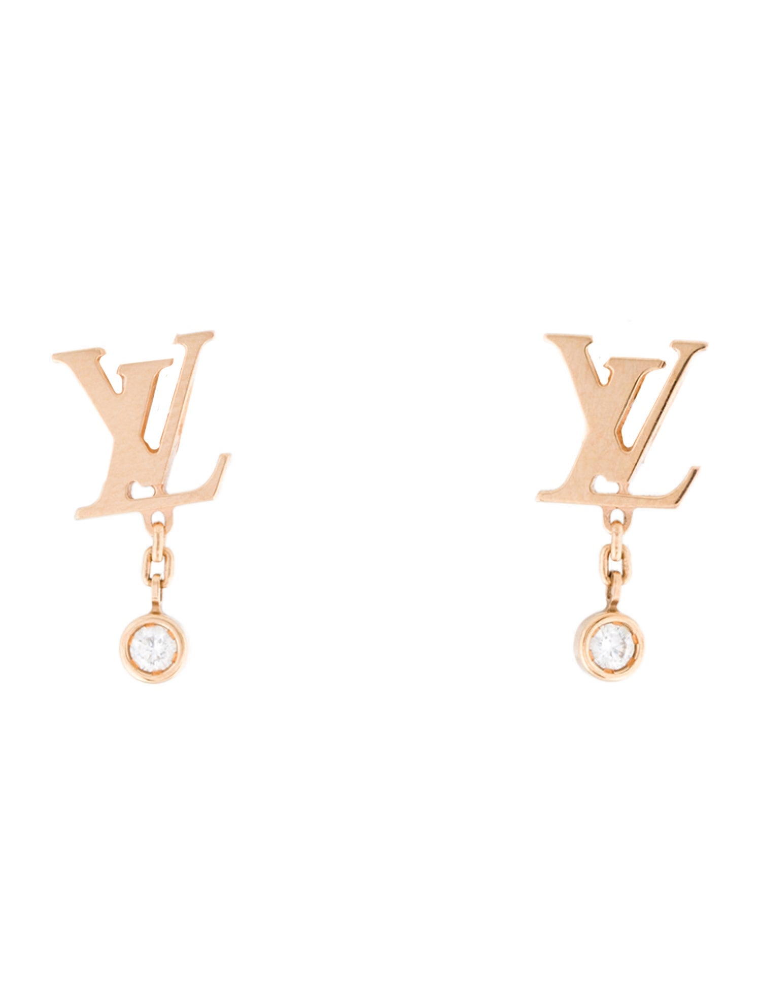 Louis Vuitton 18K Diamond Idylle Blossom LV Stud Earrings
