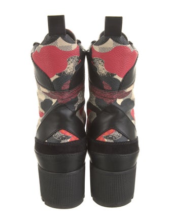 Louis Vuitton Overcloud Damier Azur Pattern Combat Boots