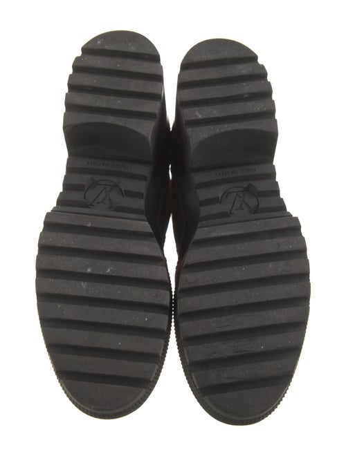 Louis Vuitton Overcloud Damier Azur Pattern Combat Boots