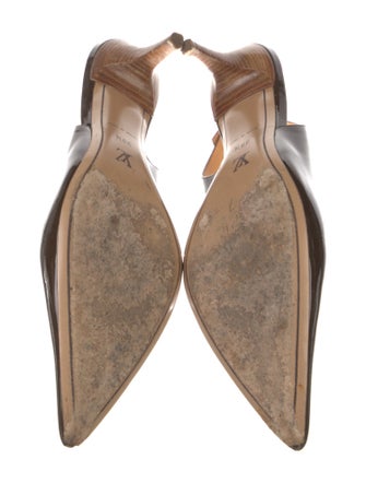 Louis Vuitton Monogram Pattern Patent Leather Slingback Pumps